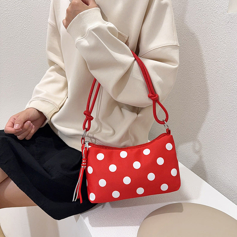 Casual Chic Polka Dot Handbag