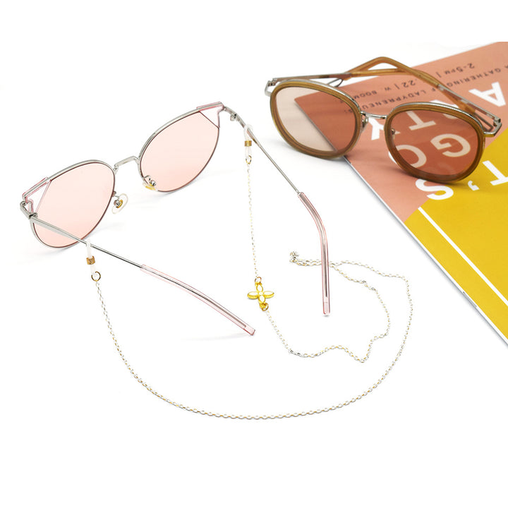 Chic Floral-Detail Eyewear Chain Kalsten
