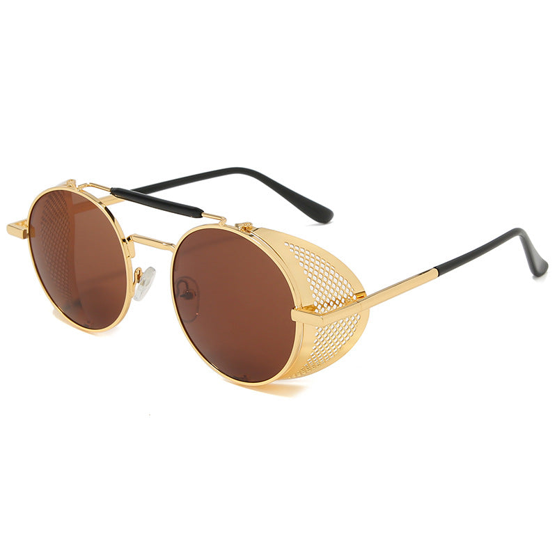 Artistic Retro-Inspired Round Sunglasses