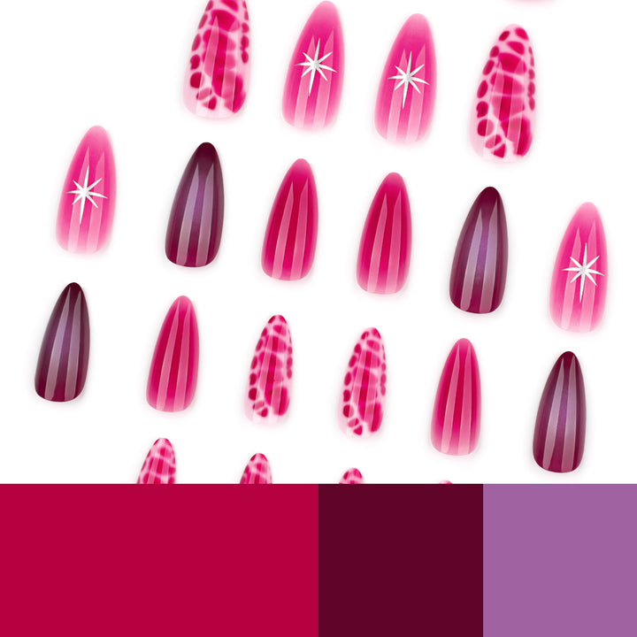 Artistic stiletto nails with elegant gradient and delicate accents Kalsten