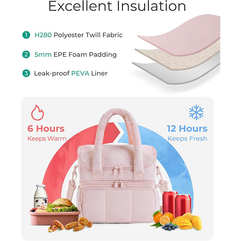 Elegant Multi-Compartment Insulated Lunch Bag Kalsten