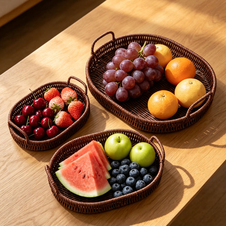 Natural Woven Serving Tray Kalsten