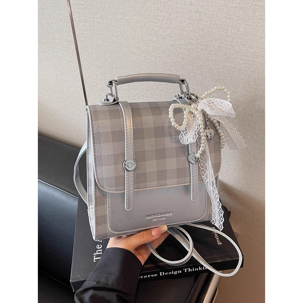 Vintage-Style Checkered Crossbody Bag Kalsten