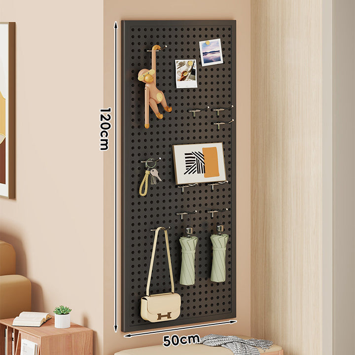 Wall-Mounted Perforated Metal Pegboard Organizer Panel