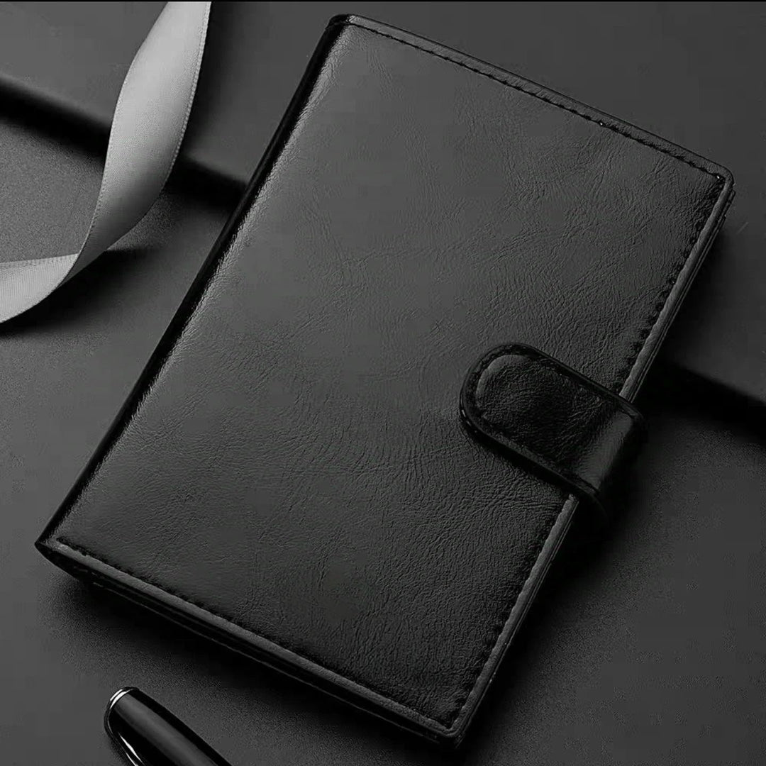 Elegant Textured Leather Planner Wallet Kalsten