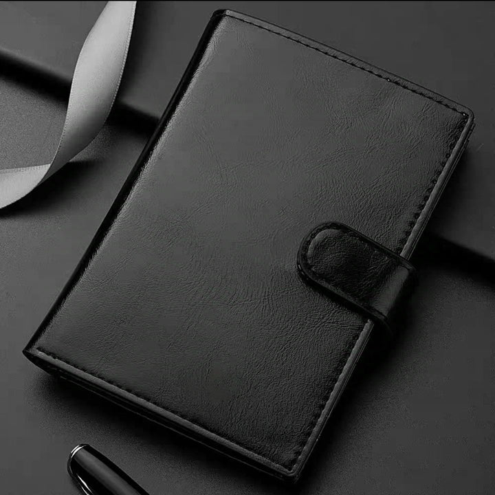 Elegant Textured Leather Planner Wallet Kalsten