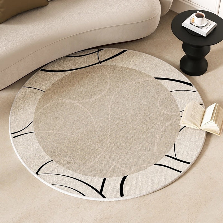 Round Geometric Pattern Carpet