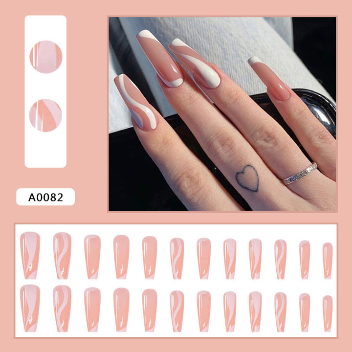 Nail art set with stylish wave lines Kalsten