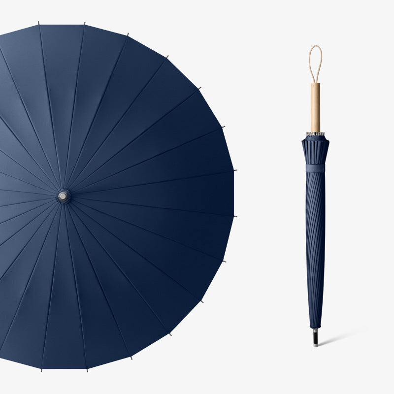 Women's Elegant Premium Folding Umbrella with Ergonomic Wooden Handle Kalsten