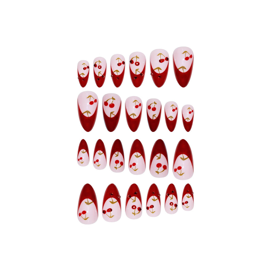 Artistic Cherry Blossom Press-On Nail Set Kalsten