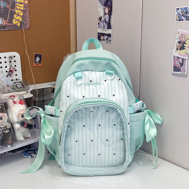 Stylish Striped Transparent Backpack