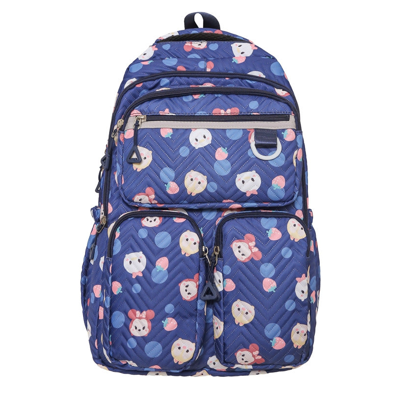 Fun Character Design Quilted Backpack Kalsten