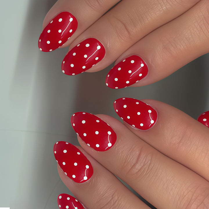 Playful Polka Dot Press-On Nail Art Design Kalsten
