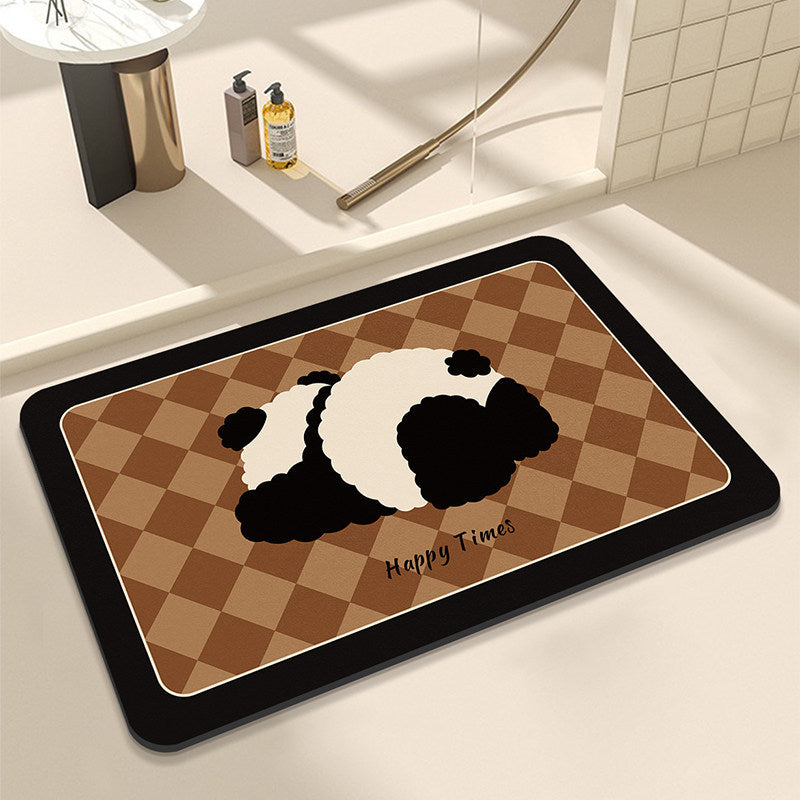 Panda-Themed Decorative Bath Mat