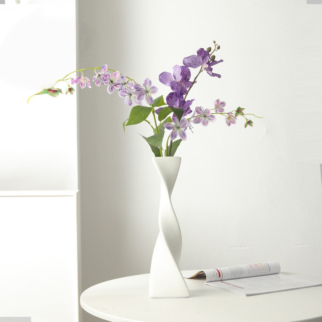 Elegant Twisted Ceramic Vase