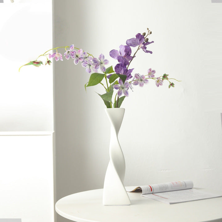 Elegant Twisted Ceramic Vase