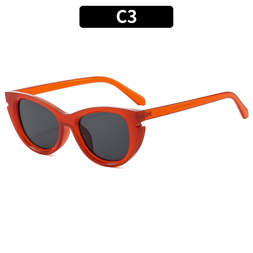 Cat-Eye Sunglasses with Bold Frame