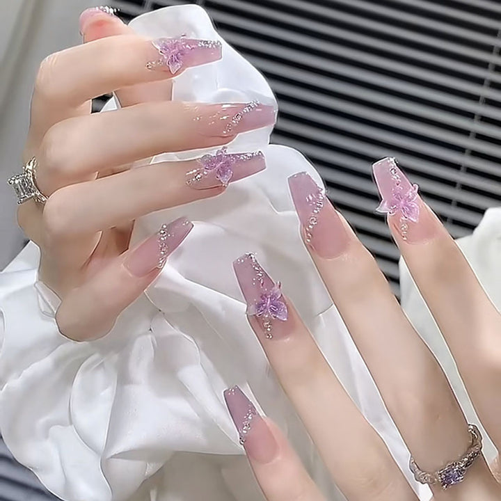 Artificial nails with elegant lilac design Kalsten