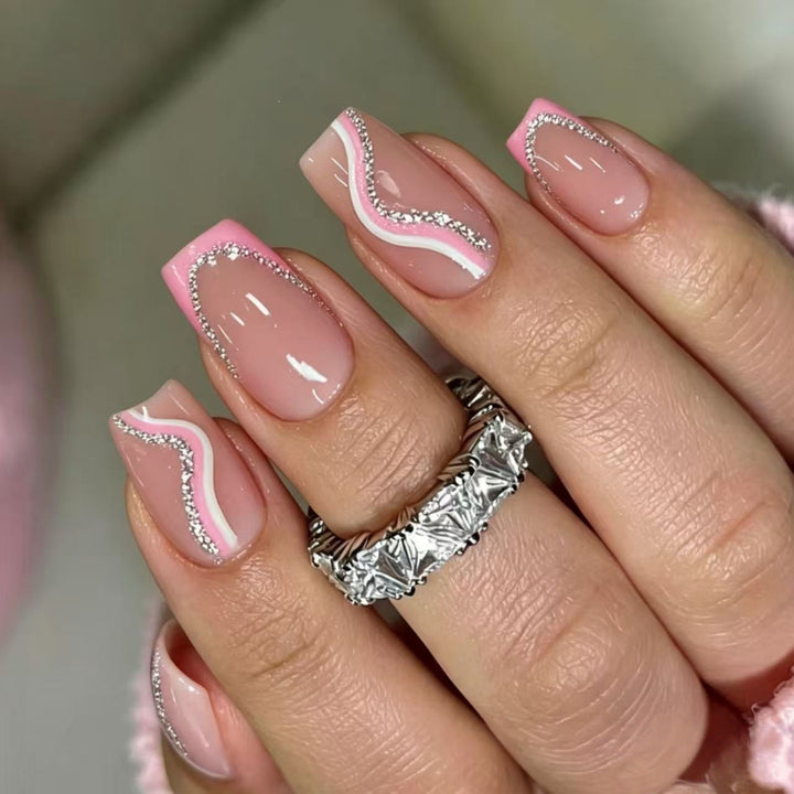 Glamorous Nail Art with Rhinestones Kalsten