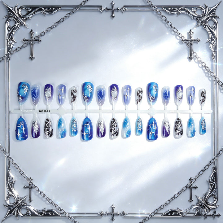 Acrylic Nail Set with Elegant Designs Kalsten