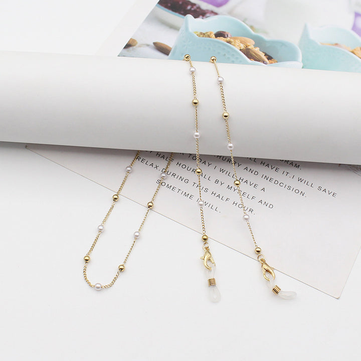 Elegant Pearl Chain Eyewear Holder Kalsten