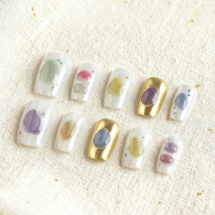 Artistic Stone-Inspired Press-On Nails Kalsten