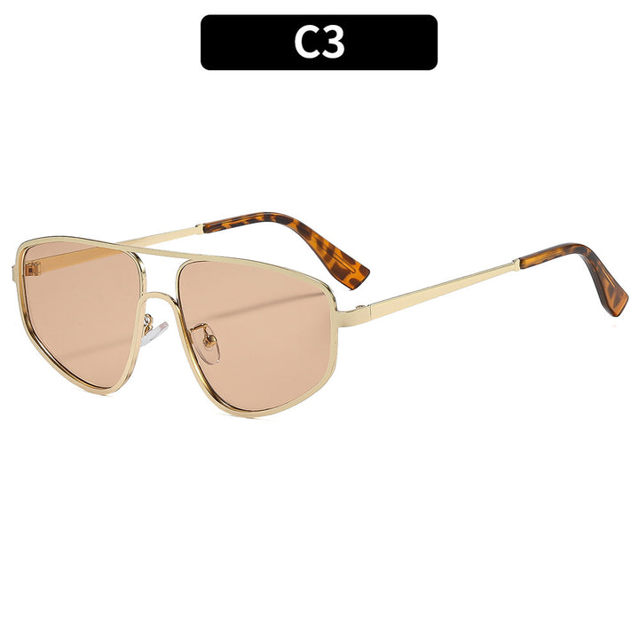 Geometric Shield Frame Sunglasses