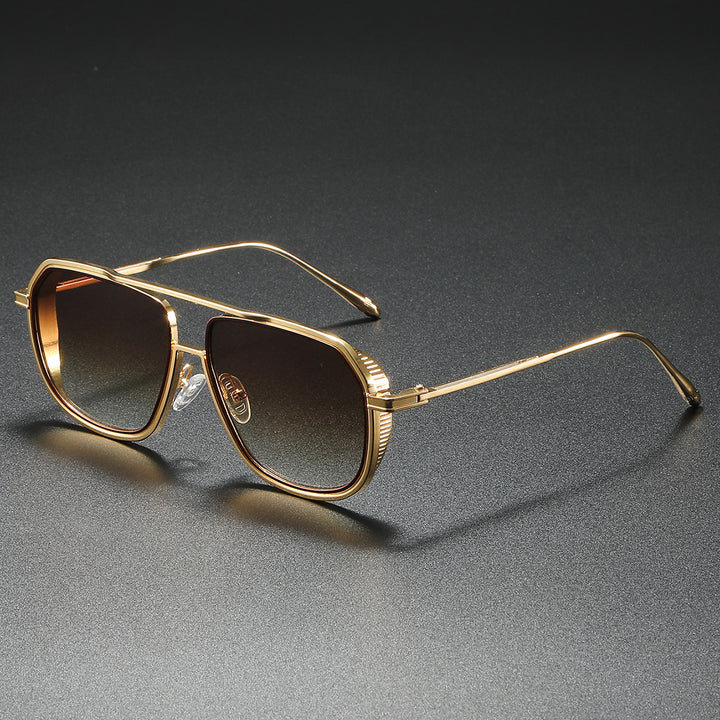 Women's Elegant Sunglasses with Angular Metal Frame Kalsten