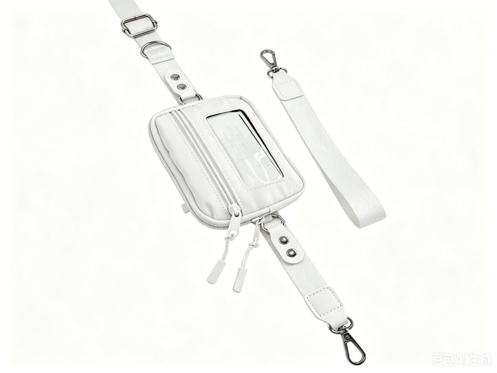 Compact shoulder bag with transparent card pocket Kalsten