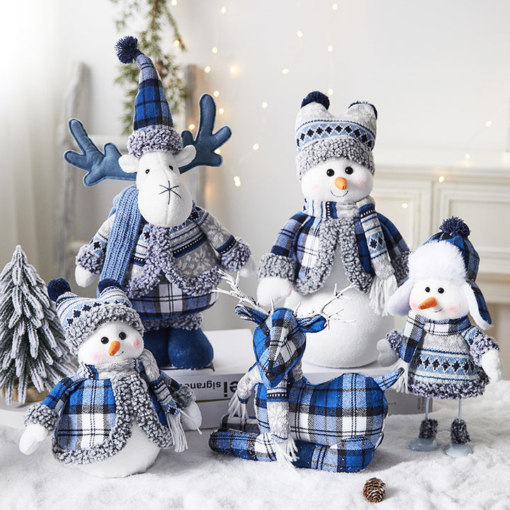 Whimsical Snowman Figurine Decoration