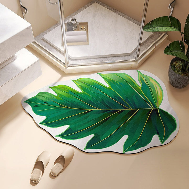 Leaf-Shaped Decorative Bath Mat
