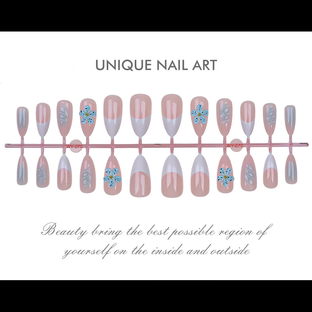 Artistic Floral and Abstract Design Press-On Nail Set Kalsten