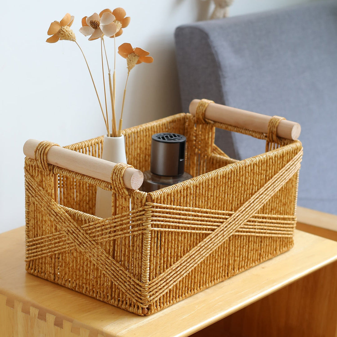 Artisan Crafted Wicker Storage Caddy Kalsten