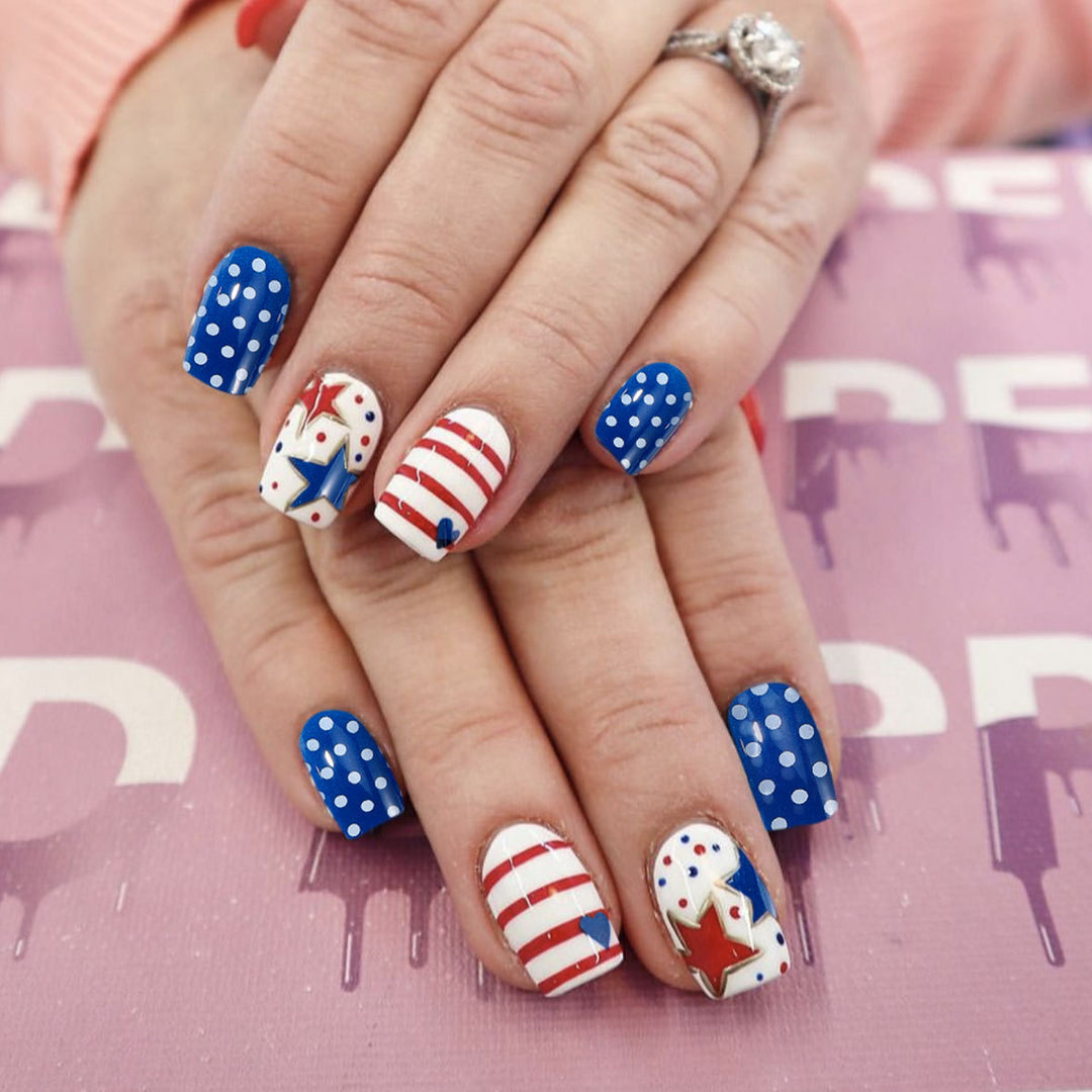 Patriotic Celebration Nail Art Kalsten