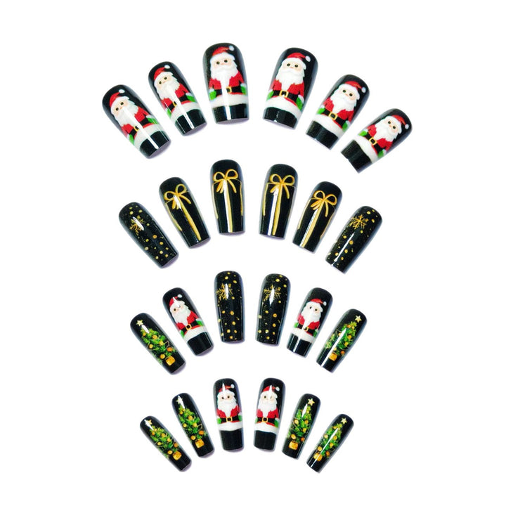 Artificial nails with festive Christmas motif Kalsten