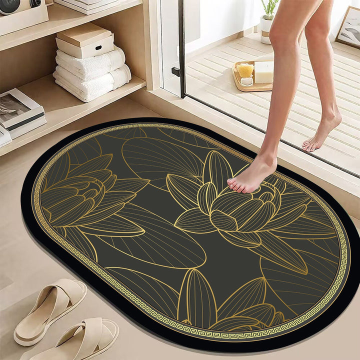 Elegant Lotus Flower Bath Mat Kalsten