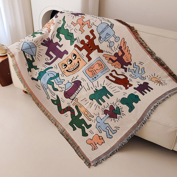 Decorative Woven Throw Blanket
