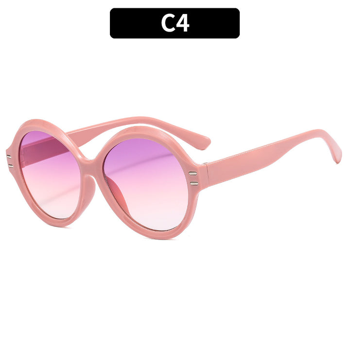Oversized Round Frame Sunglasses