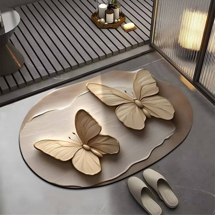 Decorative Butterfly Bath Mat Kalsten