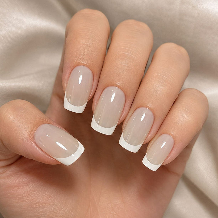 Elegant French Tip Acrylic Nail Extensions Kalsten 1789915965