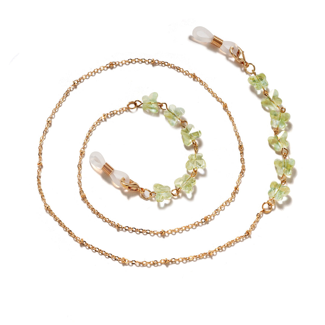 Floral Embellished Eyewear Chain Kalsten