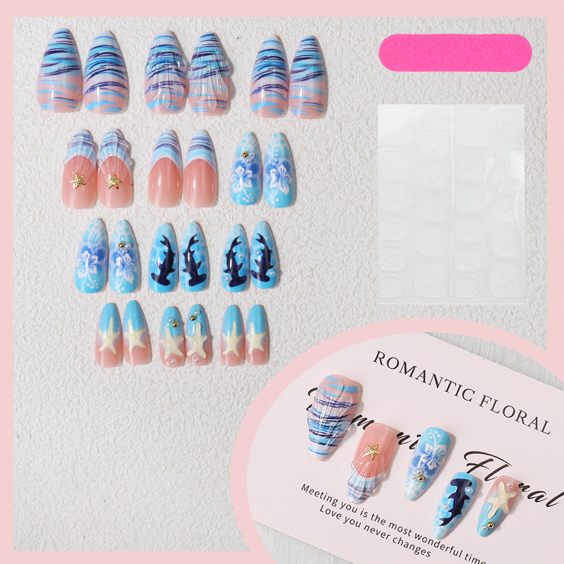 Artistic Sea-Inspired Press-On Nails Kalsten