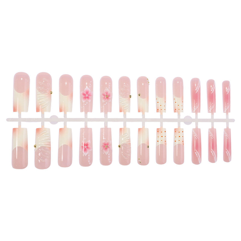 Artistic Press-On Nail Art Kit with Floral Designs kalsten