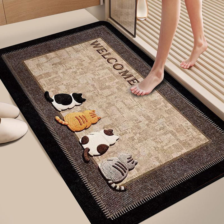Cartoon Dog-Themed Home Door Mat