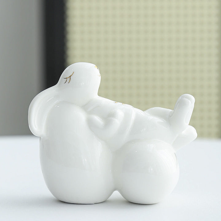 Decorative Ceramic Bunny Figurine Kalsten