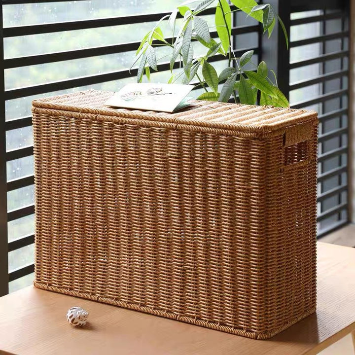 Women Multifunctional Rattan Basket with Lid Kalsten