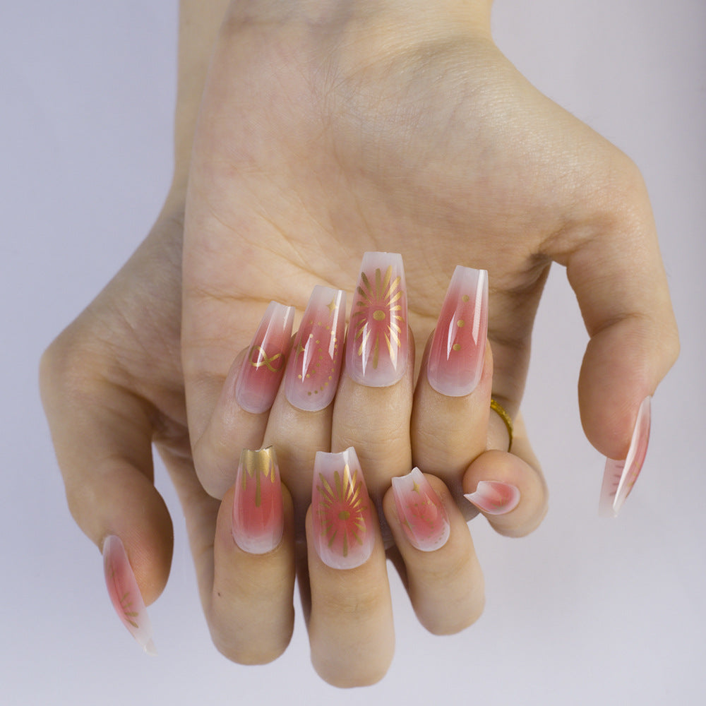 Artificial nails with floral design Kalsten