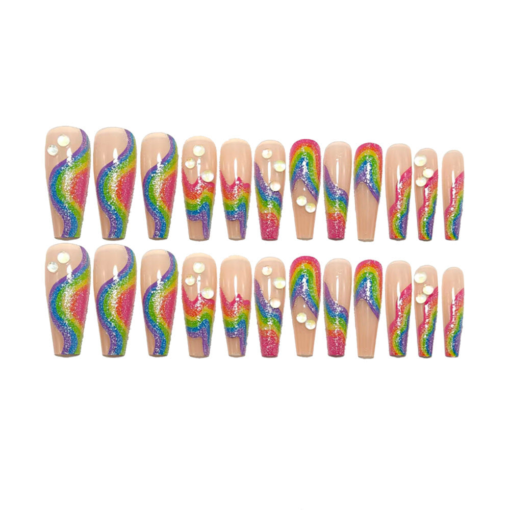 Creative Rainbow Design Art Nails Kalsten