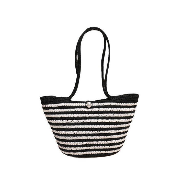 Trendy Basket Bag with Stylish Striped Pattern Kalsten