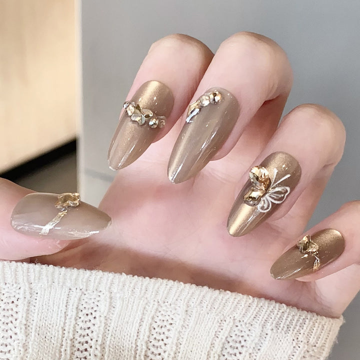 Stylish Press-On Nail Tips with Leopard Design Kalsten